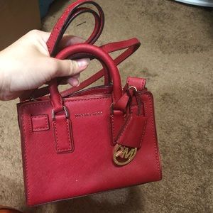 Mini red Micheal kors handbag
